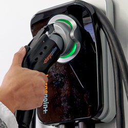 electric vehicle charger on the wall